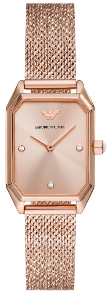 Emporio Armani Joy Quartz Rose Gold Dial Rose Gold Mesh Bracelet Watch For Women - AR11347 Buy Now By Emporio Armani