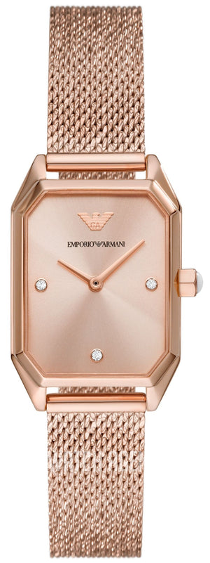 Emporio Armani Joy Quartz Rose Gold Dial Rose Gold Mesh Bracelet Watch For Women - AR11347 Buy Now By Emporio Armani