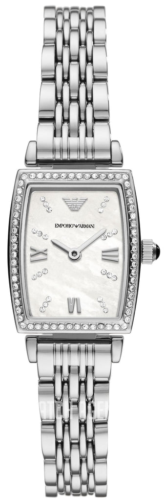 Emporio Armani Gianni T-Bar Quartz White Dial Silver Steel Strap Watch For Women - AR11405 Buy Now By Emporio Armani