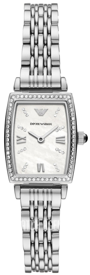 Emporio Armani Gianni T-Bar Quartz White Dial Silver Steel Strap Watch For Women - AR11405 Buy Now By Emporio Armani