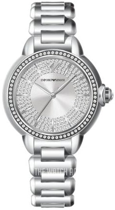 Emporio Armani Mia Three Crystals Silver Dial Silver Steel Strap Watch For Women - AR11632 Buy Now By Emporio Armani