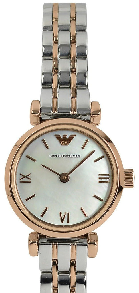 Emporio Armani Mother of Pearl Dial Two Tone Steel Strap Watch For Women - AR1689 Buy Now By Emporio Armani