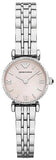Emporio Armani Classic Gianni T Bar Crystals Pink Dial Silver Steel Strap Watch For Women - AR1781 Buy Now By Emporio Armani
