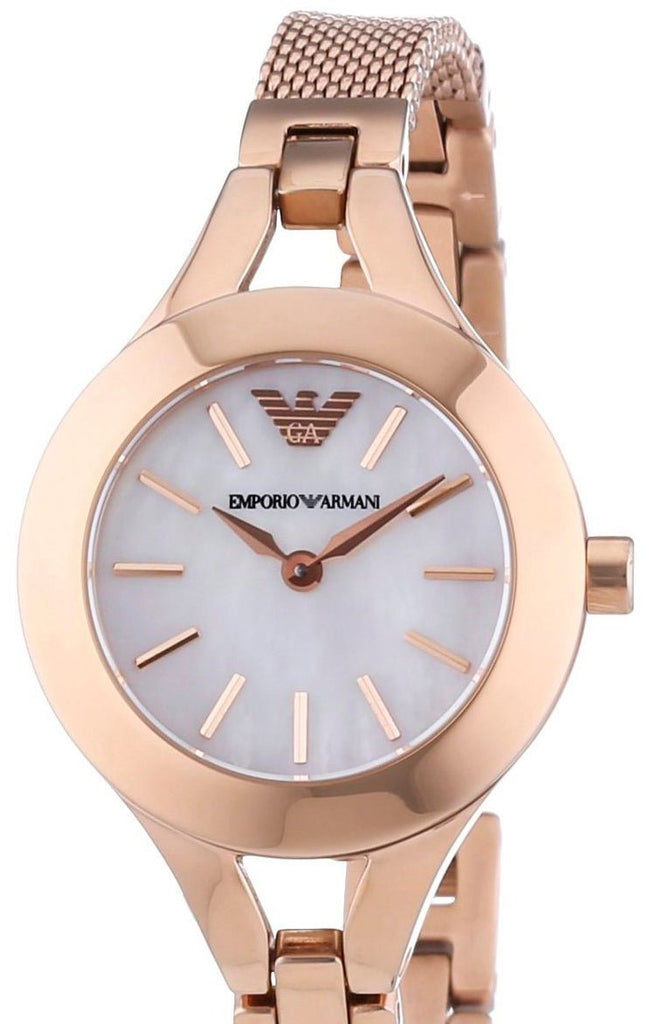 Emporio Armani Chiara Analog White Dial Rose Gold Steel Strap Watch For Women - AR7329 Buy Now By Emporio Armani