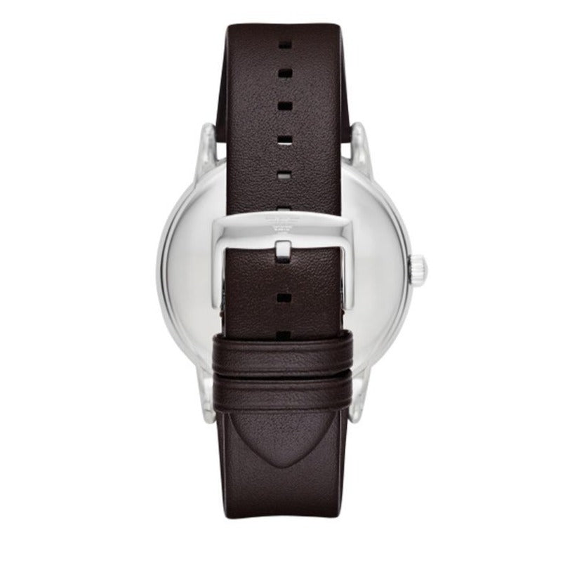 Emporio Armani Kappa Quartz Black Dial Brown Leather Strap Watch For Men - AR80008 Buy Now By Emporio Armani