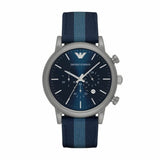 Emporio Armani Luigi Chronograph Quartz Blue Dial Blue Nylon Strap Watch For Men - AR1949 Buy Now By Emporio Armani