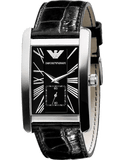 Emporio Armani Black Dial Black Leather Strap Watch For Men - AR0143 Buy Now By Emporio Armani