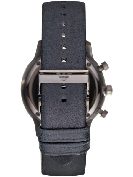 Emporio Armani Classic Grey Dial Grey Leather Strap Watch For Men - AR0388 Buy Now By Emporio Armani