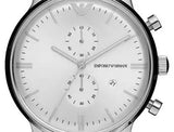 Emporio Armani Classic Chronograph Quartz Silver Dial Silver Mesh Bracelet Watch For Men - AR0390 Buy Now By Emporio Armani