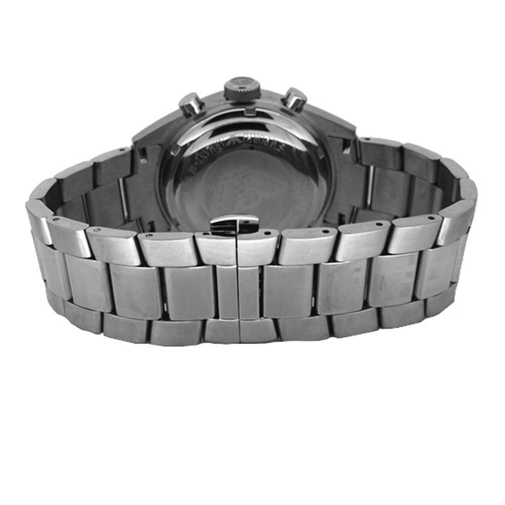 Emporio Armani Sportivo Chronograph Black Dial Silver Stainless Steel Watch For Men - AR0585 Buy Now By Emporio Armani