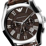 Emporio Armani Valente Chronograph Brown Dial Brown Leather Strap Watch For Men - AR0671 Buy Now By Emporio Armani