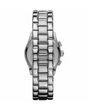 Emporio Armani Velente Chronograph Black Dial Silver Steel Strap Watch For Women - AR0674 Buy Now By Emporio Armani