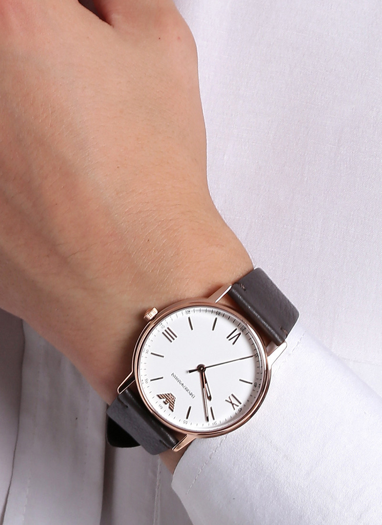 Emporio Armani Dress Quartz White Dial Brown Leather Strap Watch For Men - AR11011 Buy Now By Emporio Armani