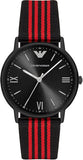 Emporio Armani Kappa Black Dial Two Tone NATO Strap Watch For Men - AR11015 Buy Now By Emporio Armani
