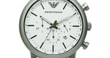 Emporio Armani Chronograph White Dial Green Rubber Strap Watch For Men - AR11022 Buy Now By Emporio Armani