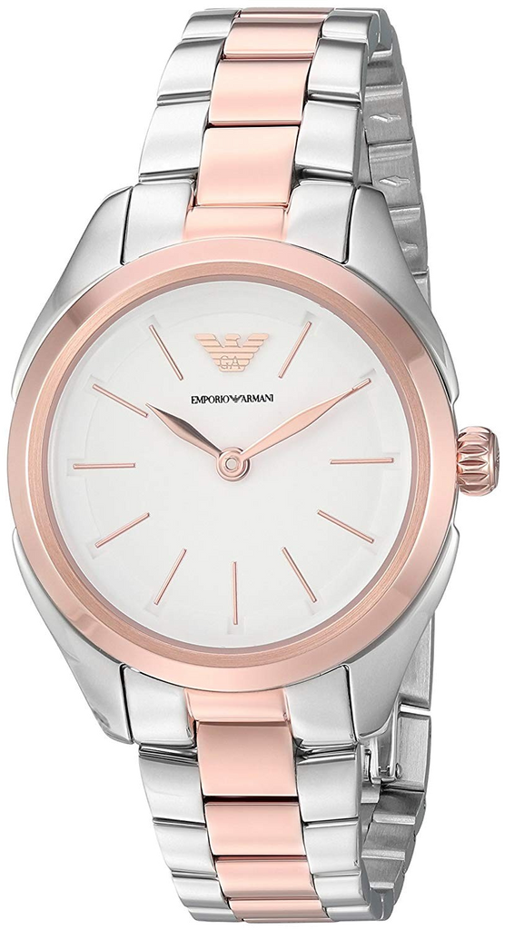 Emporio Armani Analog White Dial Two Tone Steel Strap Watch For Women - AR11029 Buy Now By Emporio Armani