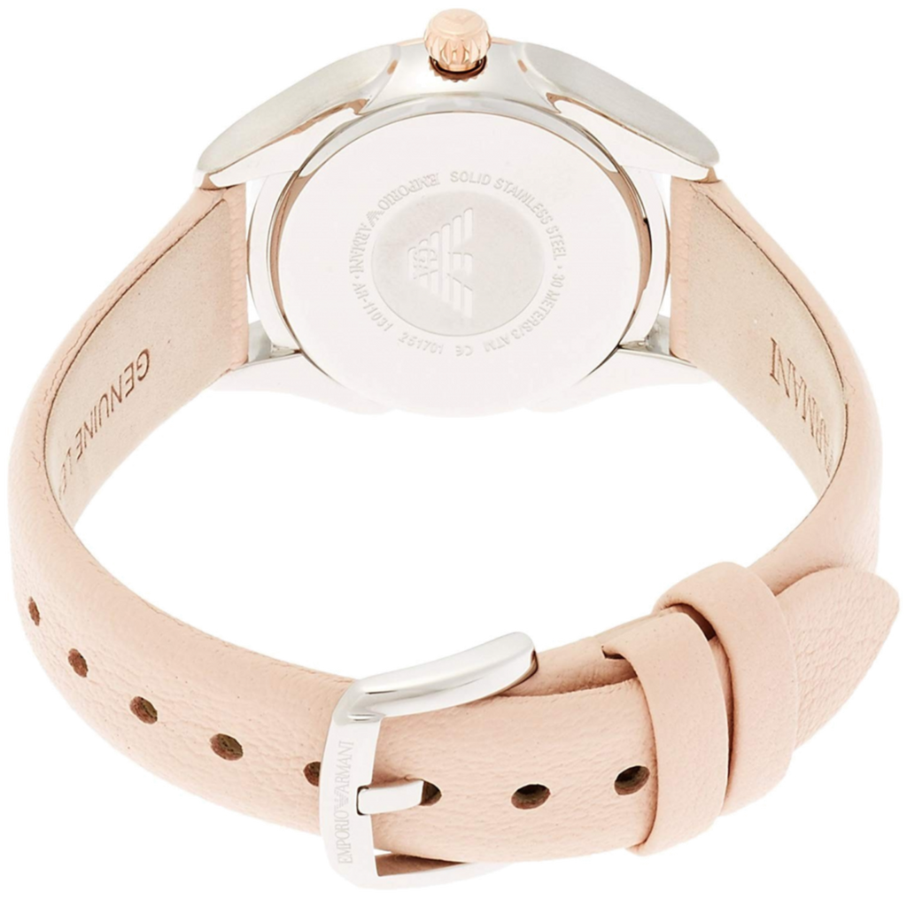 Emporio Armani Valeria Quartz White Dial Beige Leather Strap Watch For Women - AR11031 Buy Now By Emporio Armani