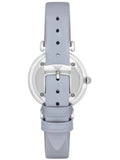 Emporio Armani Gianni T-Bar Mother Of Pearl White Dial Grey Leather Strap Watch For Women - AR11039 Buy Now By Emporio Armani