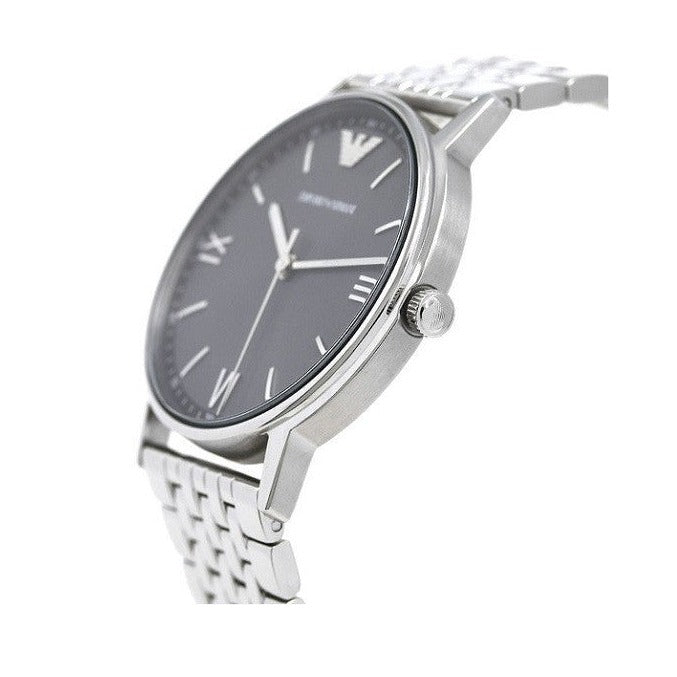 Emporio Armani Kappa Quartz Grey Dial Silver Mesh Bracelet Watch For Men - AR11068 Buy Now By Emporio Armani