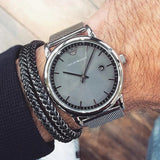 Emporio Armani Luigi Quartz Grey Dial Silver Mesh Bracelet Watch For Men - AR11069 Buy Now By Emporio Armani