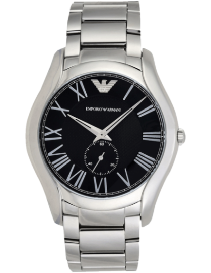 Emporio Armani Valente Quartz Black Dial Silver Steel Strap Watch For Men - AR11086 Buy Now By Emporio Armani