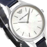Emporio Armani Aurora Quartz Mother Of Pearl White Dial Blue Leather Strap Watch For Women - AR11090 Buy Now By Emporio Armani