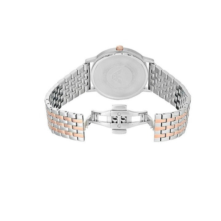 Emporio Armani Kappa Quartz Silver Dial Two Tone Mesh Bracelet Watch For Men - AR11093 Buy Now By Emporio Armani