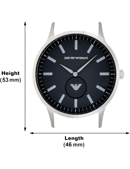 Emporio Armani Renato Quartz Black Dial Silver Steel Strap Watch For Men - AR11118 Buy Now By Emporio Armani