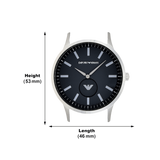 Emporio Armani Renato Quartz Black Dial Silver Steel Strap Watch For Men - AR11118 Buy Now By Emporio Armani