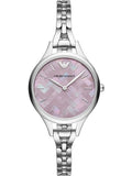 Emporio Armani Aurora Mother Of Pearl Purple Dial Silver Steel Strap Watch For Women - AR11122 Buy Now By Emporio Armani
