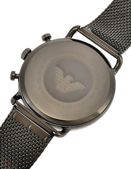 Emporio Armani Aviator Brown Dial Grey Mesh Bracelet Watch For Men - AR11141 Buy Now By Emporio Armani