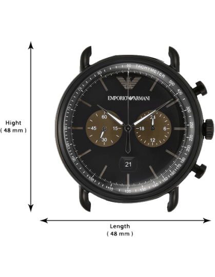 Emporio Armani Aviator Black Dial Black Mesh Bracelet Watch For Men - AR11142 Buy Now By Emporio Armani