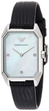 Emporio Armani Gioia Analog Mother of Pearl Dial Black Leather Strap Watch For Women - AR11148 Buy Now By Emporio Armani