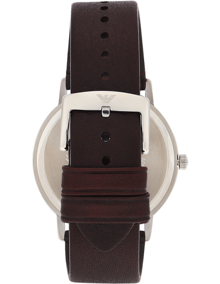 Emporio Armani Kappa Quartz Black Dial Brown Leather Strap Watch For Men - AR11153 Buy Now By Emporio Armani