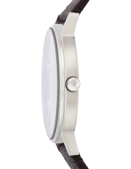 Emporio Armani Kappa Quartz Black Dial Brown Leather Strap Watch For Men - AR11153 Buy Now By Emporio Armani