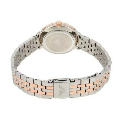 Emporio Armani Modern Slim Analog Mother of Pearl Dial Two Tone Steel Strap Watch For Women - AR11157 Buy Now By Emporio Armani