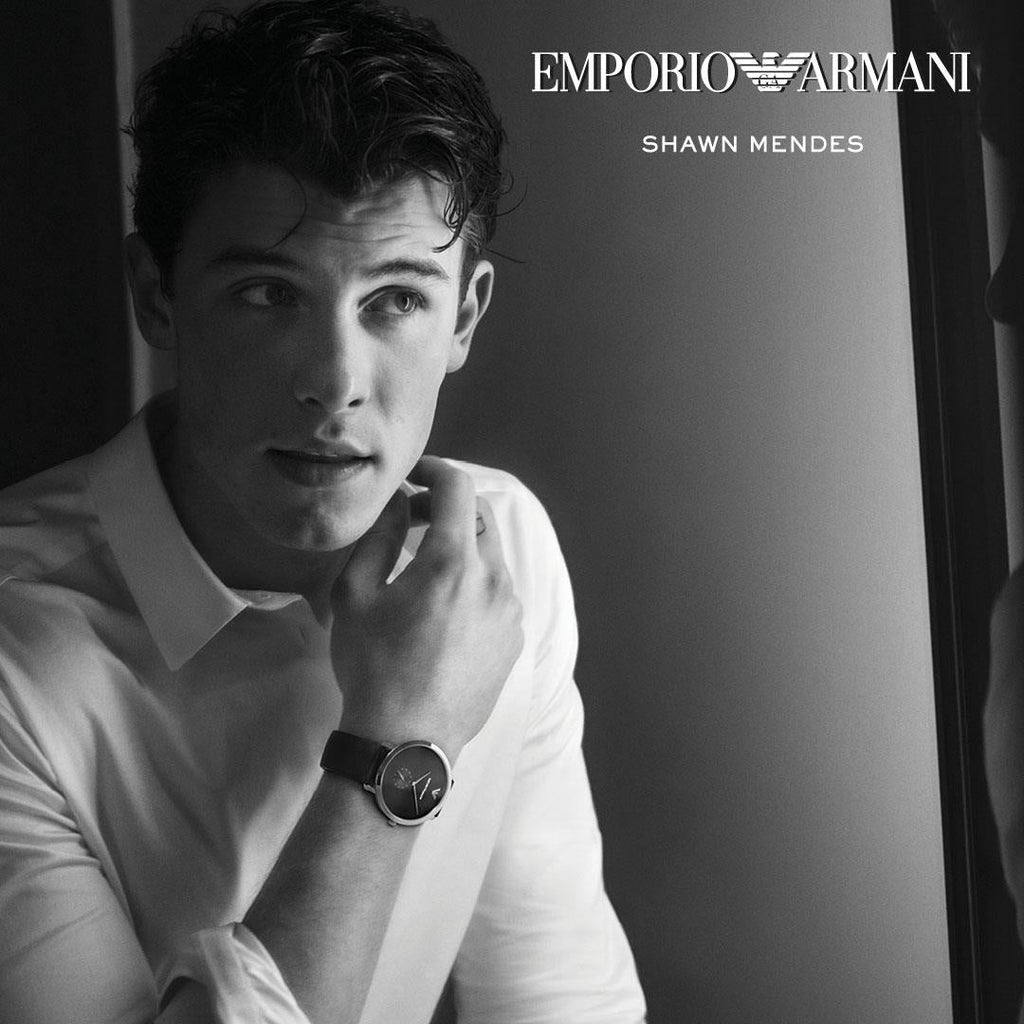 Emporio Armani Modern Slim Quartz Grey Dial Black Leather Strap Watch For Men - AR11162 Buy Now By Emporio Armani