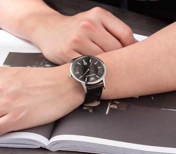 Emporio Armani Renato Analog Black Dial Black Leather Strap Watch For Men - AR11186 Buy Now By Emporio Armani