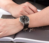 Emporio Armani Renato Analog Black Dial Black Leather Strap Watch For Men - AR11186 Buy Now By Emporio Armani