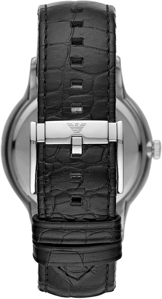 Emporio Armani Renato Analog Black Dial Black Leather Strap Watch For Men - AR11186 Buy Now By Emporio Armani