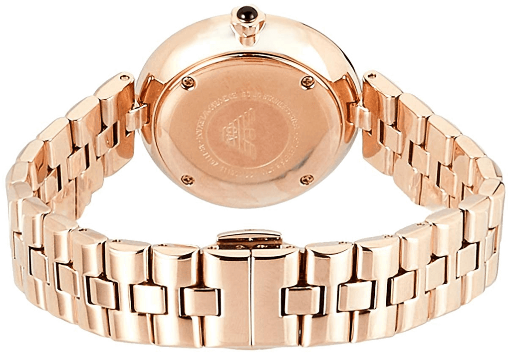 Emporio Armani Arianna Black Dial Rose Gold Stainless Steel Watch For Women - AR11197 Buy Now By Emporio Armani