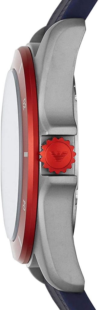 Emporio Armani Sigma Quartz Blue Dial Blue Silicone Strap Watch For Men - AR11217 Buy Now By Emporio Armani