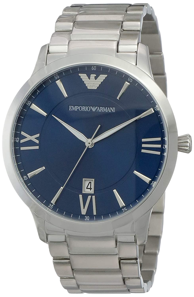Emporio Armani Giovanni Quartz Blue Dial Silver Steel Strap Watch For Men - AR11227 Buy Now By Emporio Armani