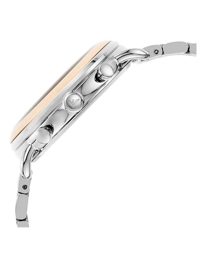 Emporio Armani Aviator Chronograph Beige Dial Silver Steel Strap Watch For Men - AR11239 Buy Now By Emporio Armani