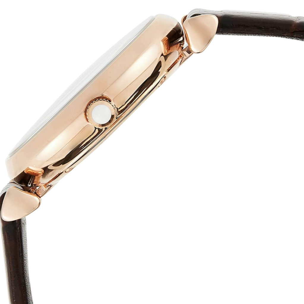 Emporio Armani Gianni T-Bar Silver Dial Brown Leather Strap Watch For Women - AR11269 Buy Now By Emporio Armani