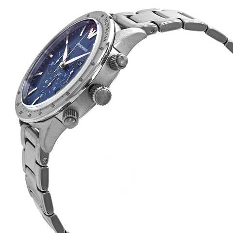 Emporio Armani Mario Chronograph Blue Dial Silver Steel Strap Watch For Men - AR11306 Buy Now By Emporio Armani