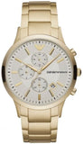 Emporio Armani Renato Chronograph White Dial Gold Steel Strap Watch For Men - AR11332 Buy Now By Emporio Armani