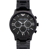 Emporio Armani Giovanni Chronograph Black Dial Black Steel Strap Watch For Men - AR11349 Buy Now By Emporio Armani