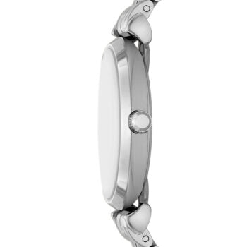 Emporio Armani Gianni T-Bar Quartz Blue Dial Silver Steel Strap Watch For Women - AR11594 Buy Now By Emporio Armani