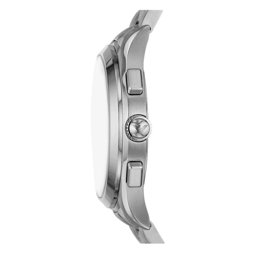 Emporio Armani Paolo Chronograph Black Dial Silver Steel Strap Watch For Men - AR11602 Buy Now By Emporio Armani